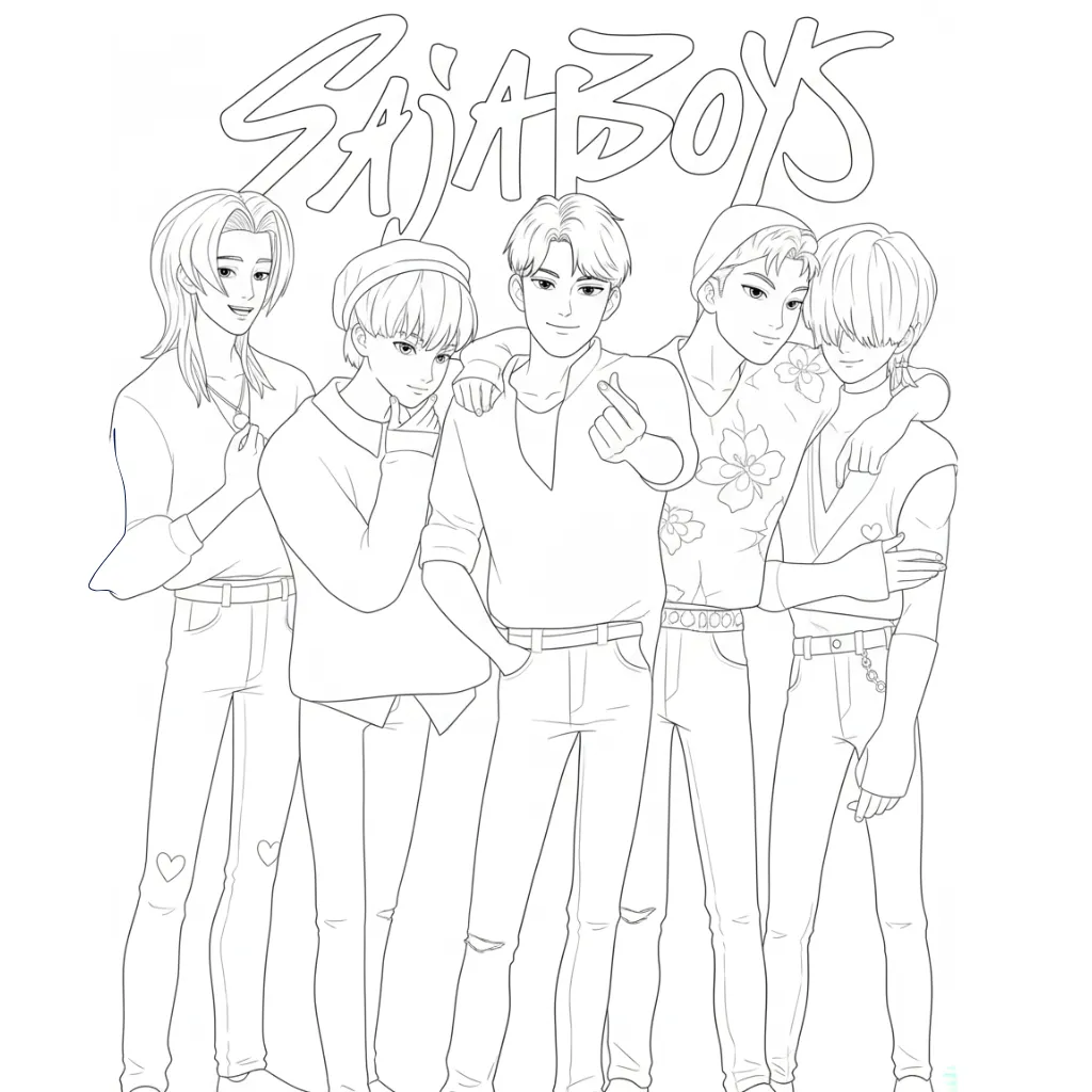 Saja Boys10 para colorear en línea