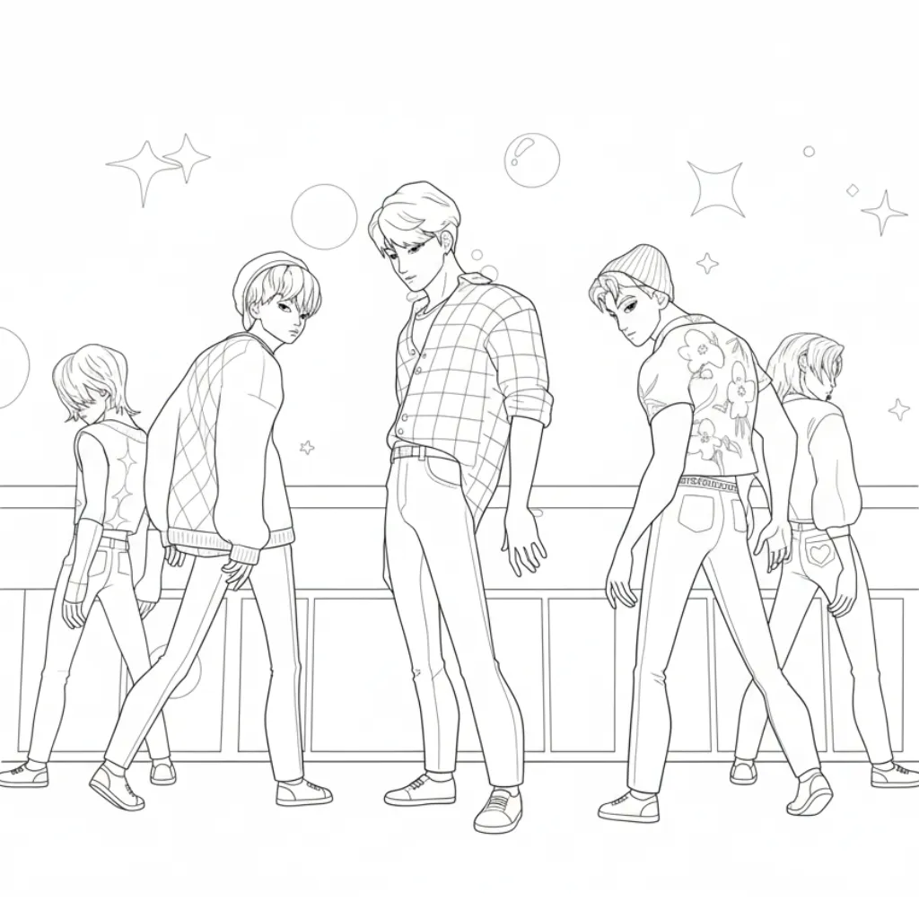 Saja Boys12 para colorear gratis