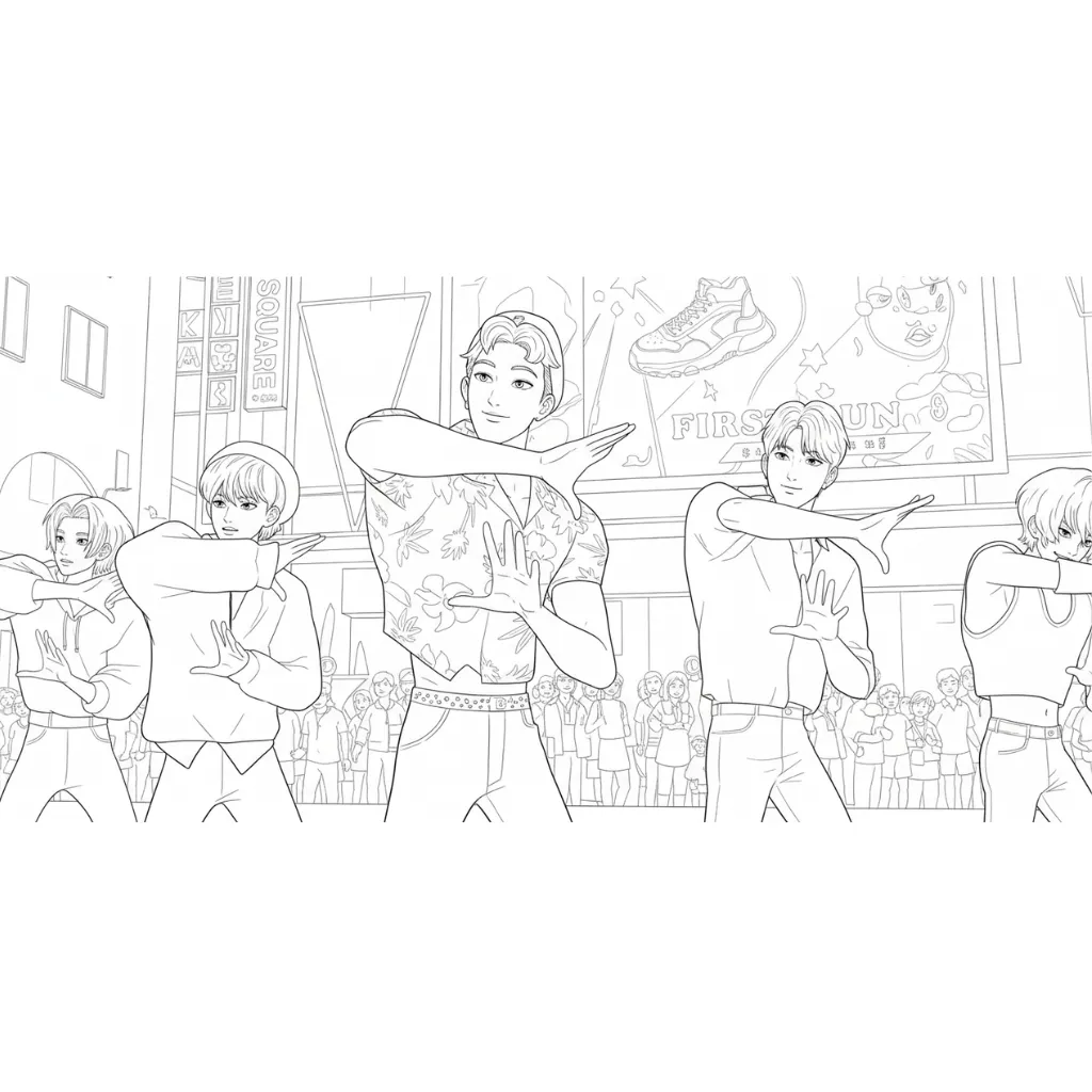 Saja Boys2 para colorear para niño de 2 años