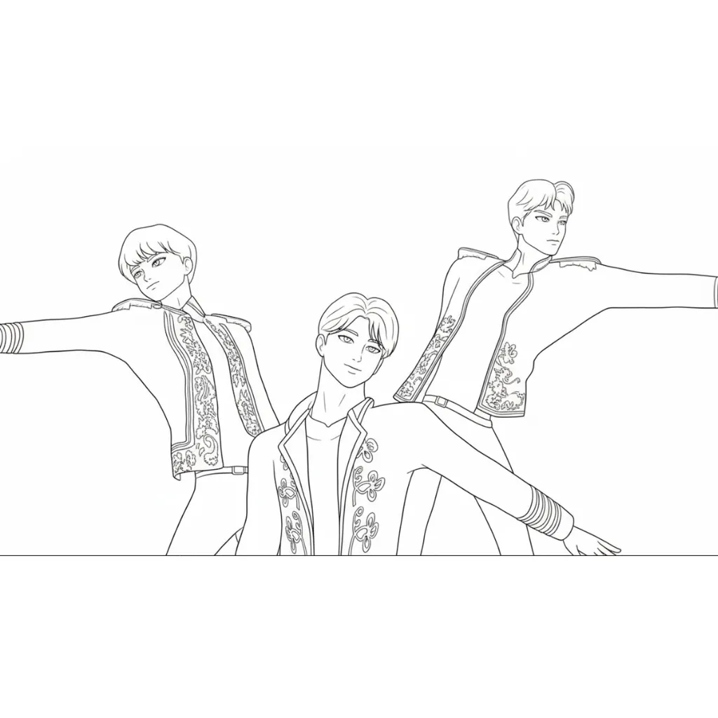 Saja Boys4 para colorear para primaria