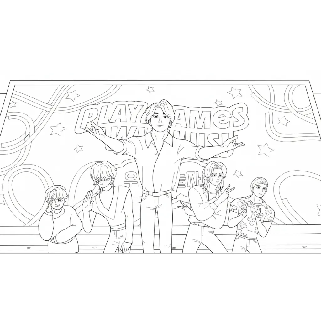 Saja Boys6 para colorear para niño de 10 años