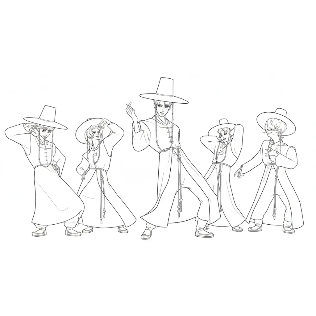 Saja Boys8 para colorear para niño de 2 años