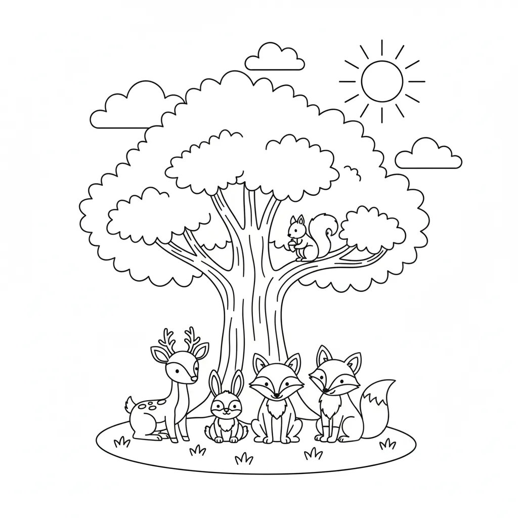 Semana De La Vida Animal 4 para colorear para niño para imprimir