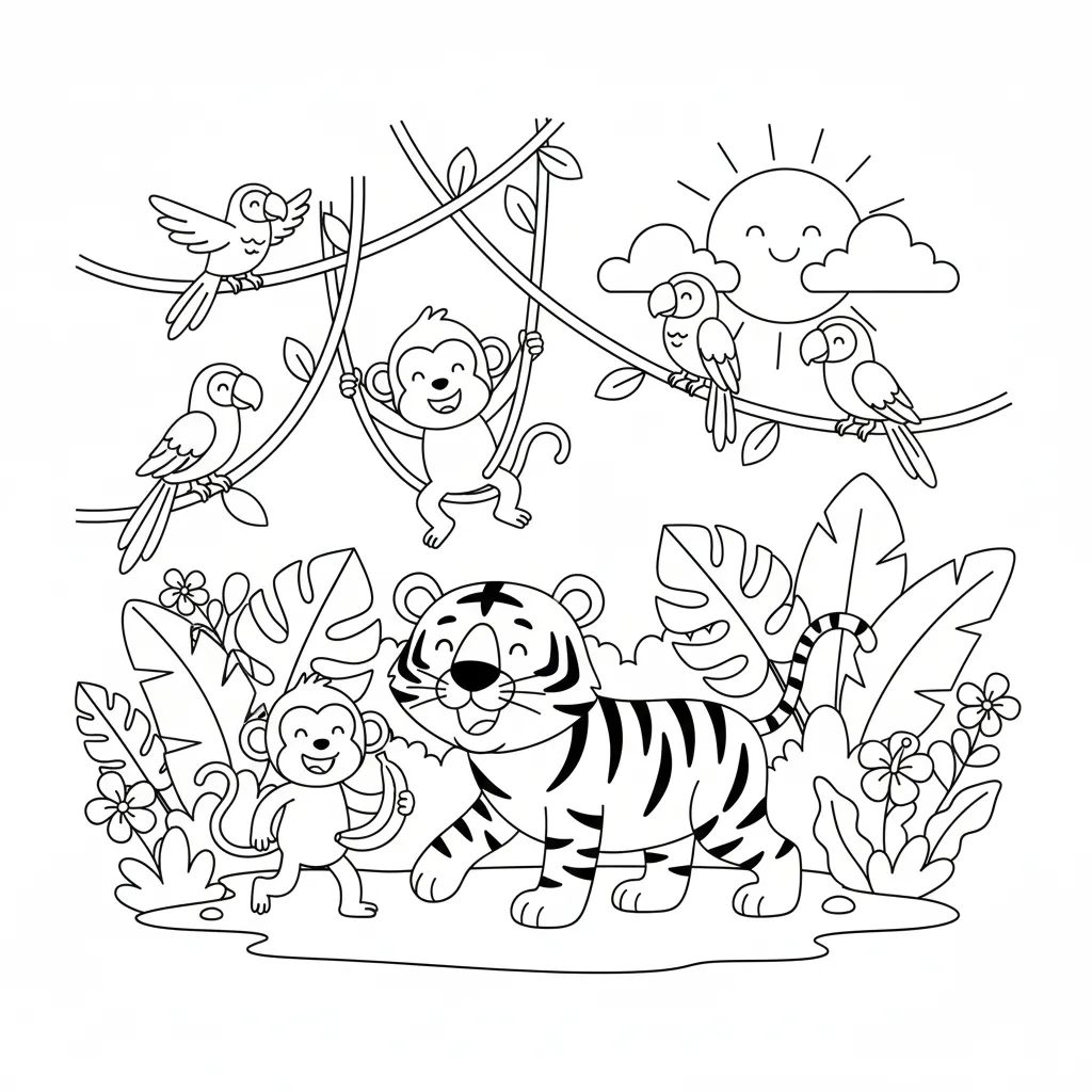 Semana De La Vida Animal 7 para colorear para imprimir para niño de 7 años