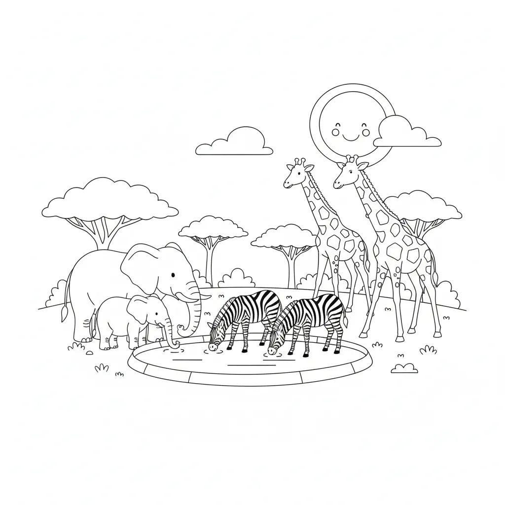 Semana De La Vida Animal 8 para colorear para imprimir para niño de 4 años