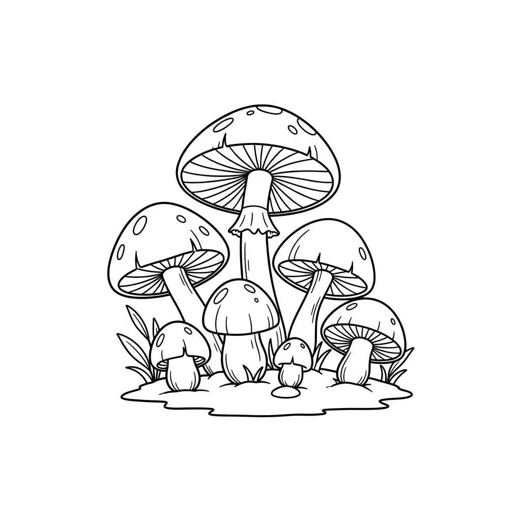 imagen de Setas para colorear para niño