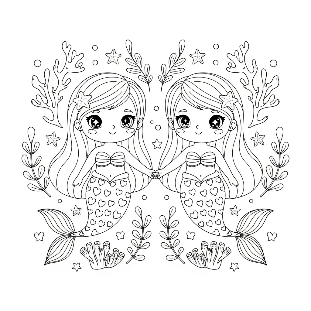 Sirena para colorear para imprimir gratis pdf