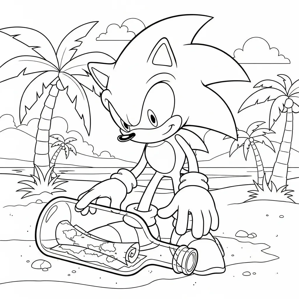 Sonic para colorear para primaria