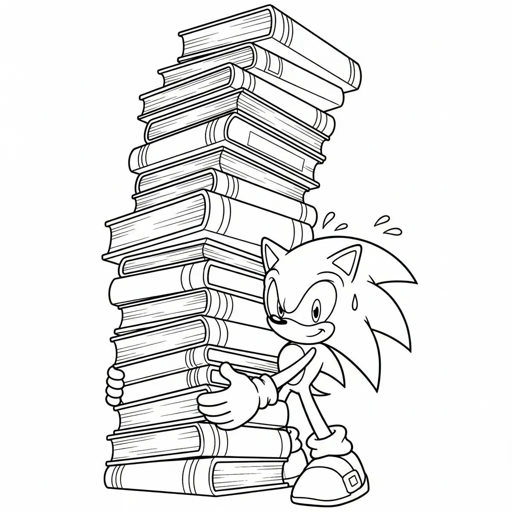 Sonic para colorear para niño de 7 años