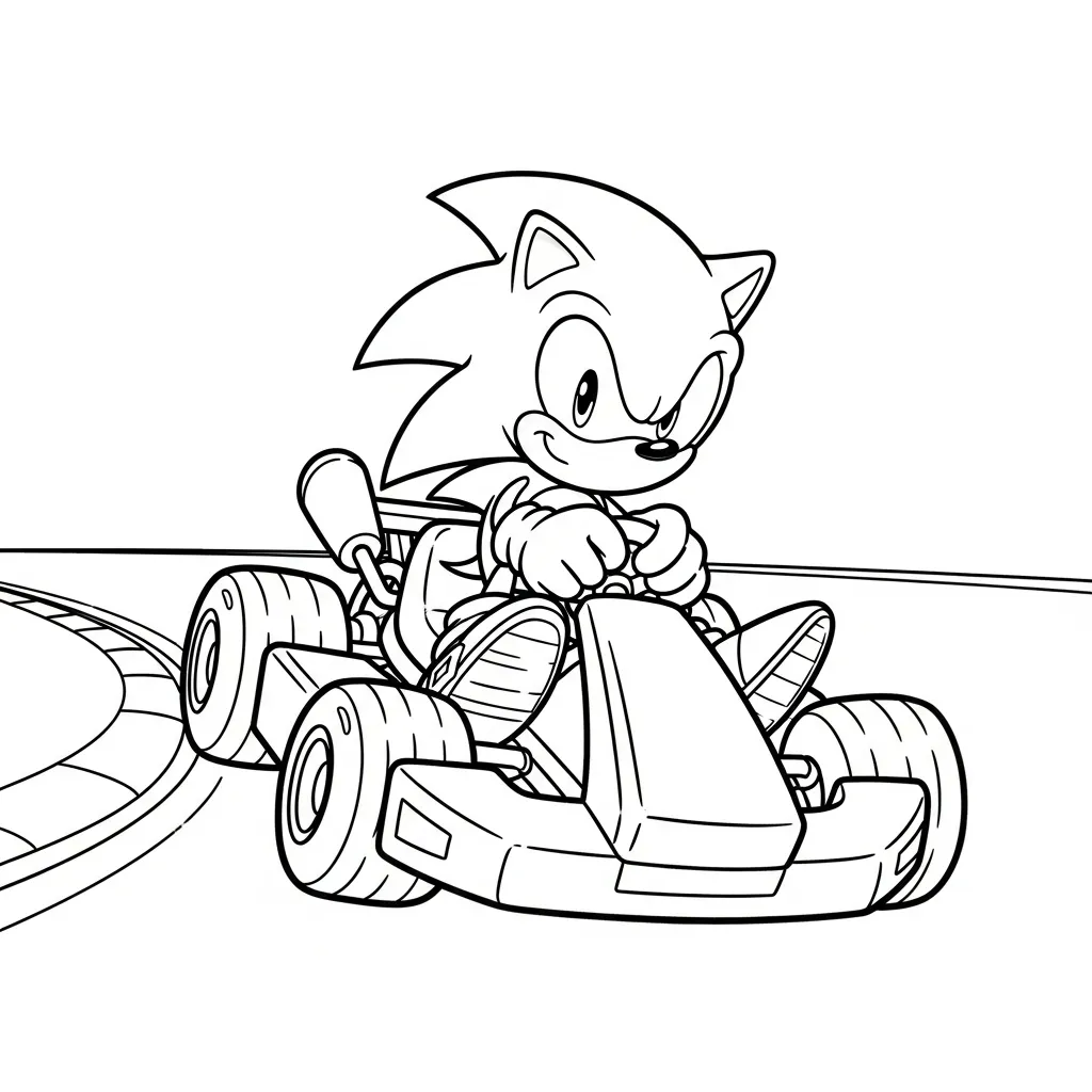 Sonic de niño para colorear para imprimir