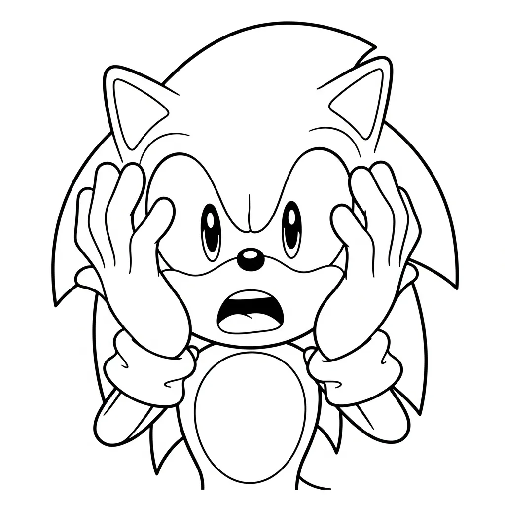 Sonic para colorear y dibujo para imprimir