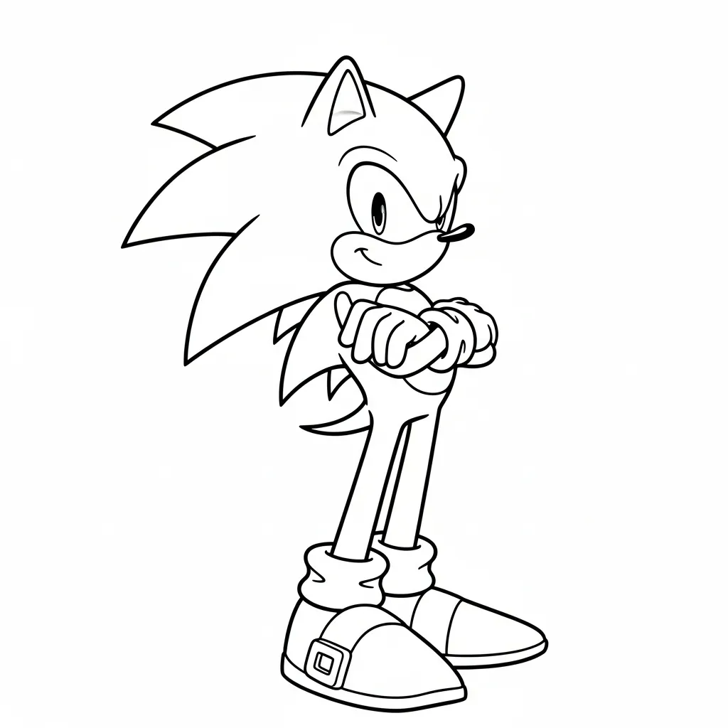 Sonic para colorear para niño de 5 años
