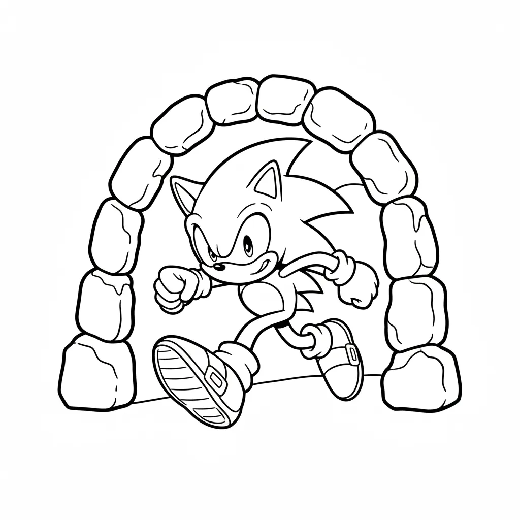 Sonic para colorear gratis para imprimir
