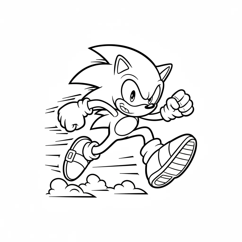 Sonic para colorear para imprimir kawaii