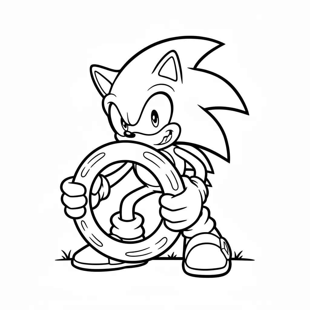 Sonic para colorear para imprimir para niño de 7 años