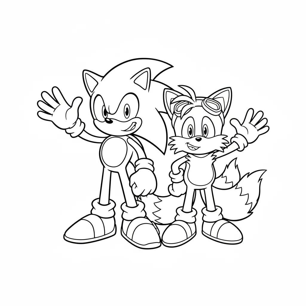 Sonic para colorear gratis para niños