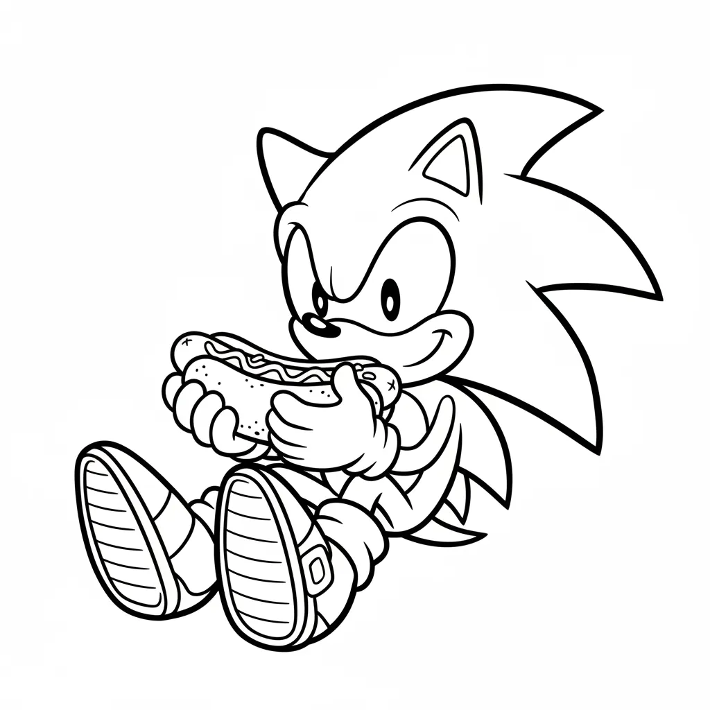 Sonic para colorear para bebé para imprimir