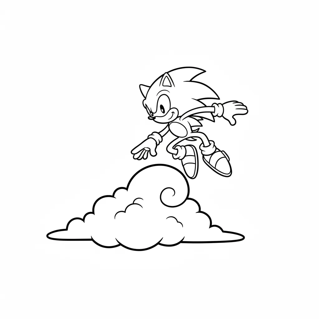 Sonic para colorear en línea gratis