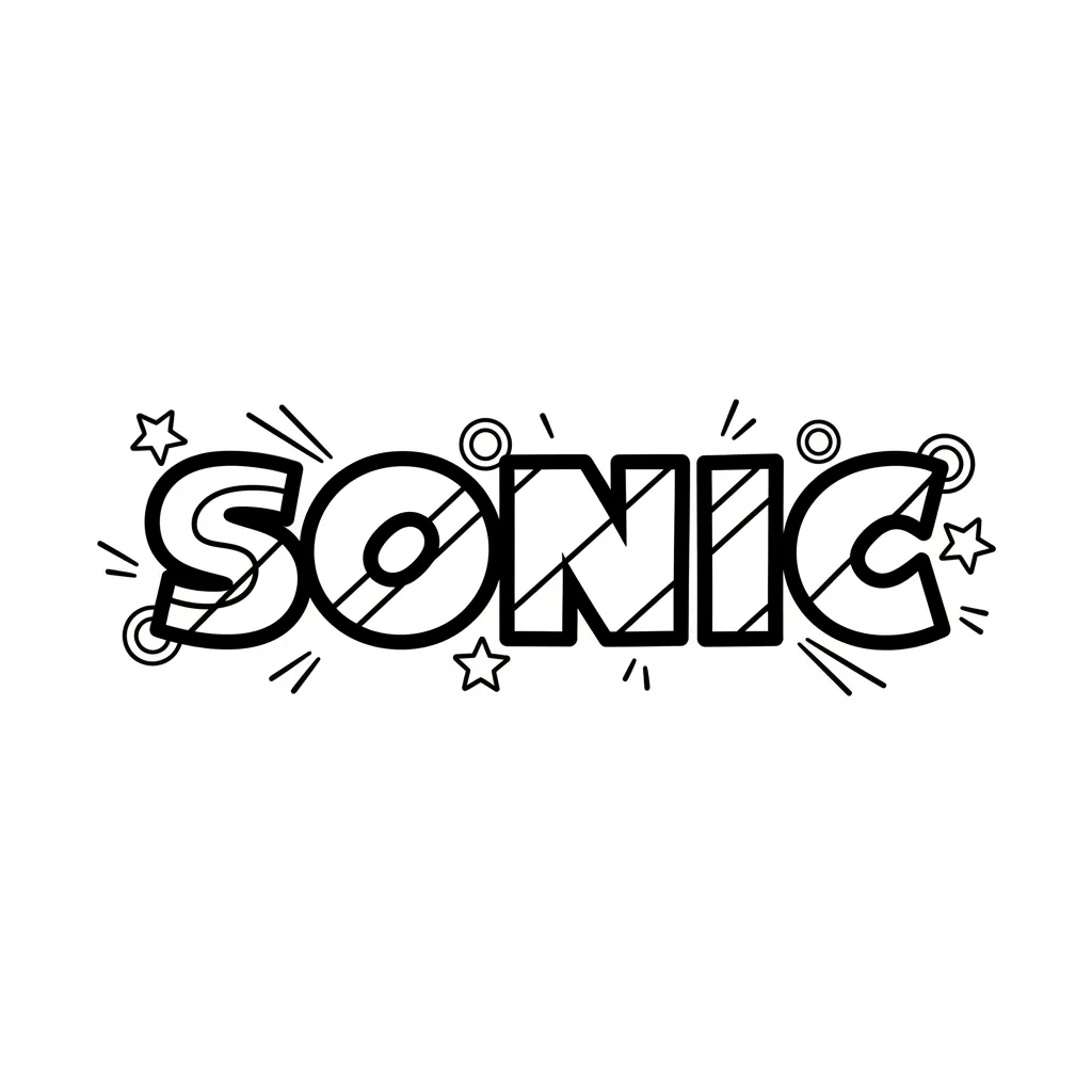 Sonic para colorear para bebé para imprimir 1