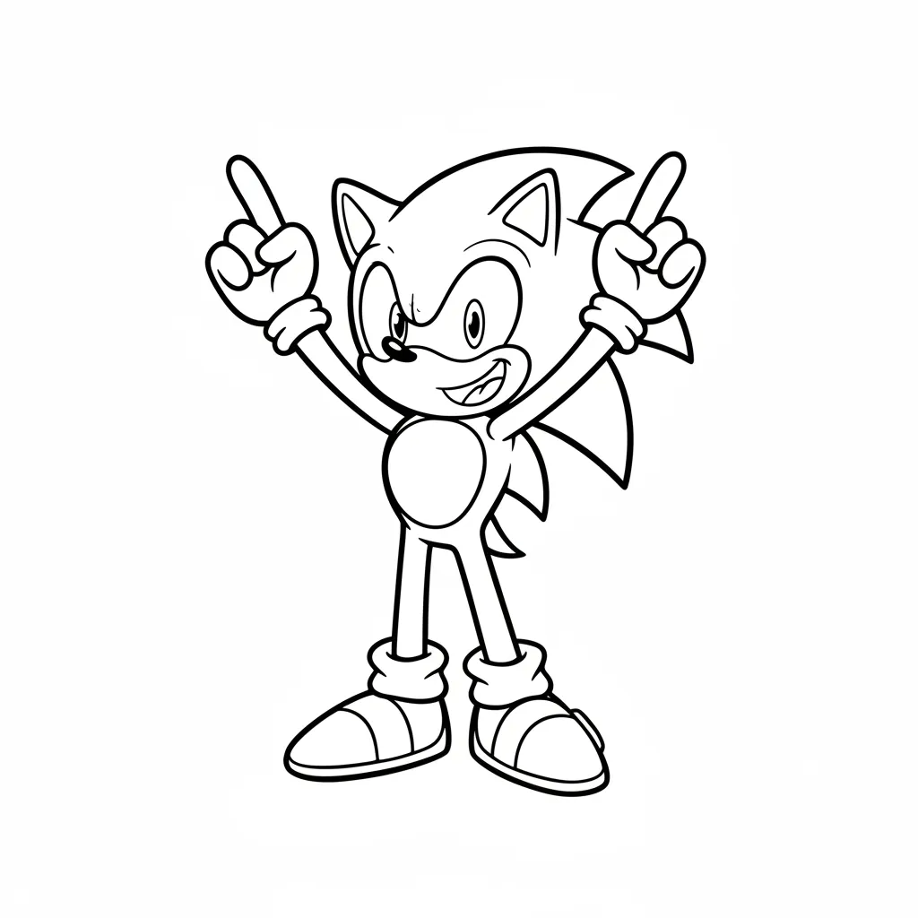 Sonic para colorear gratis en línea
