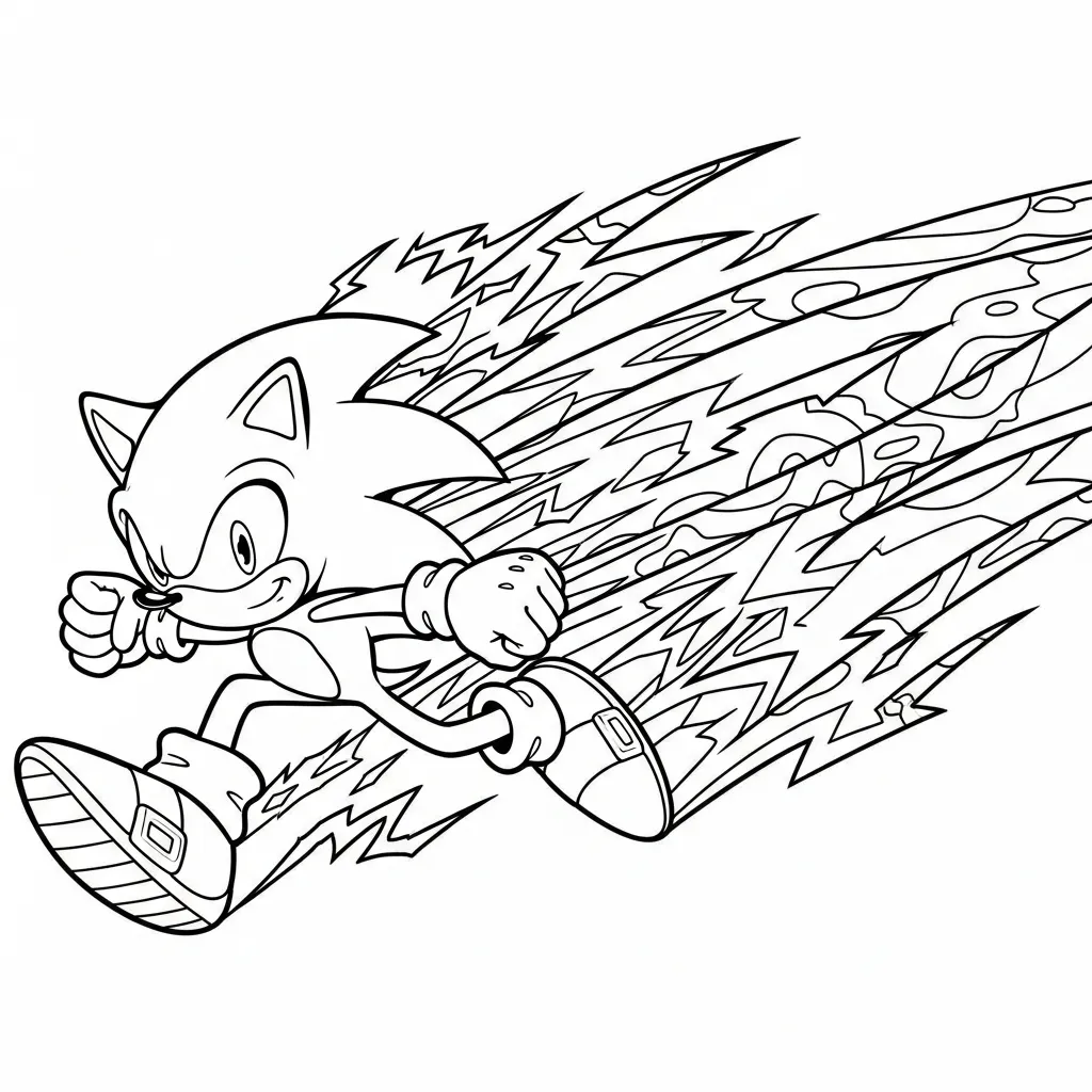 Sonic para colorear y recortar