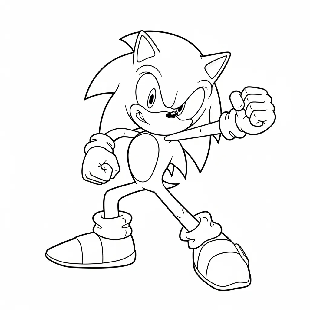 Sonic para colorear para imprimir para niño de 2 años