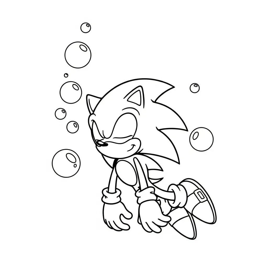 Sonic para colorear para imprimir para niños