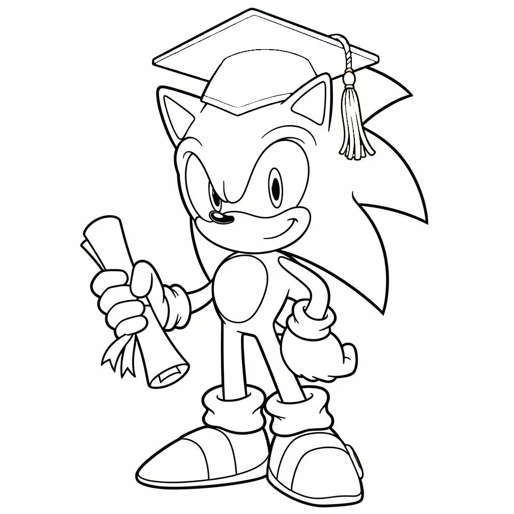 Sonic para colorear para imprimir pdf