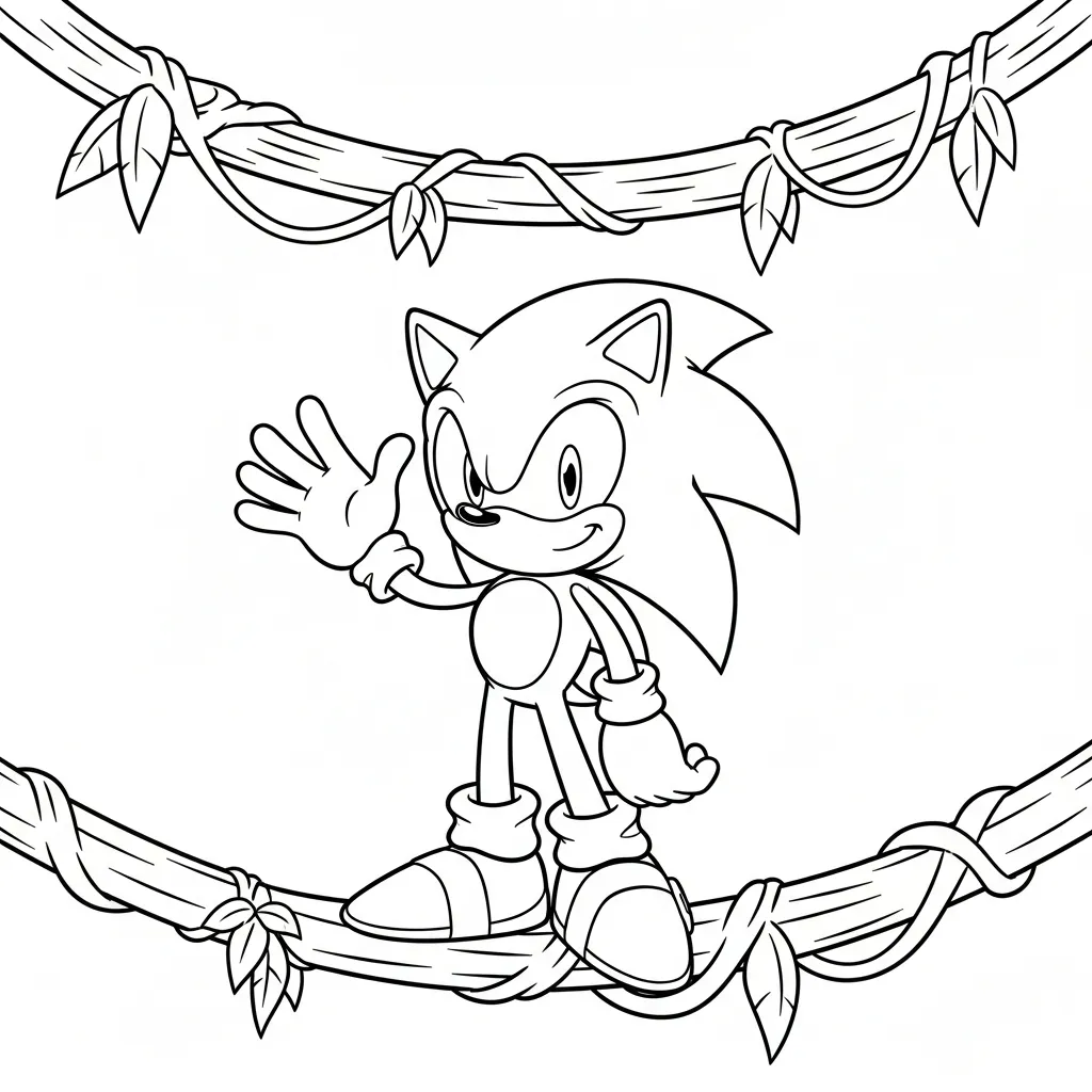 Sonic para colorear y aprendizaje