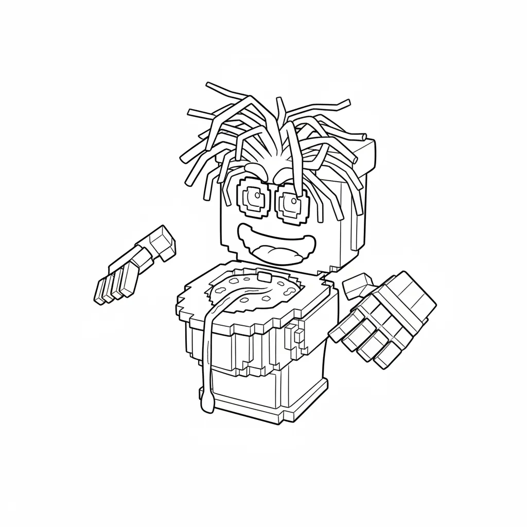 Spaghetti Tualetti 11 para colorear para imprimir a4