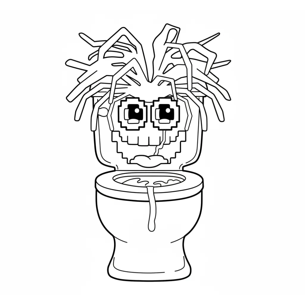 Spaghetti Tualetti 14 de niño para colorear para imprimir