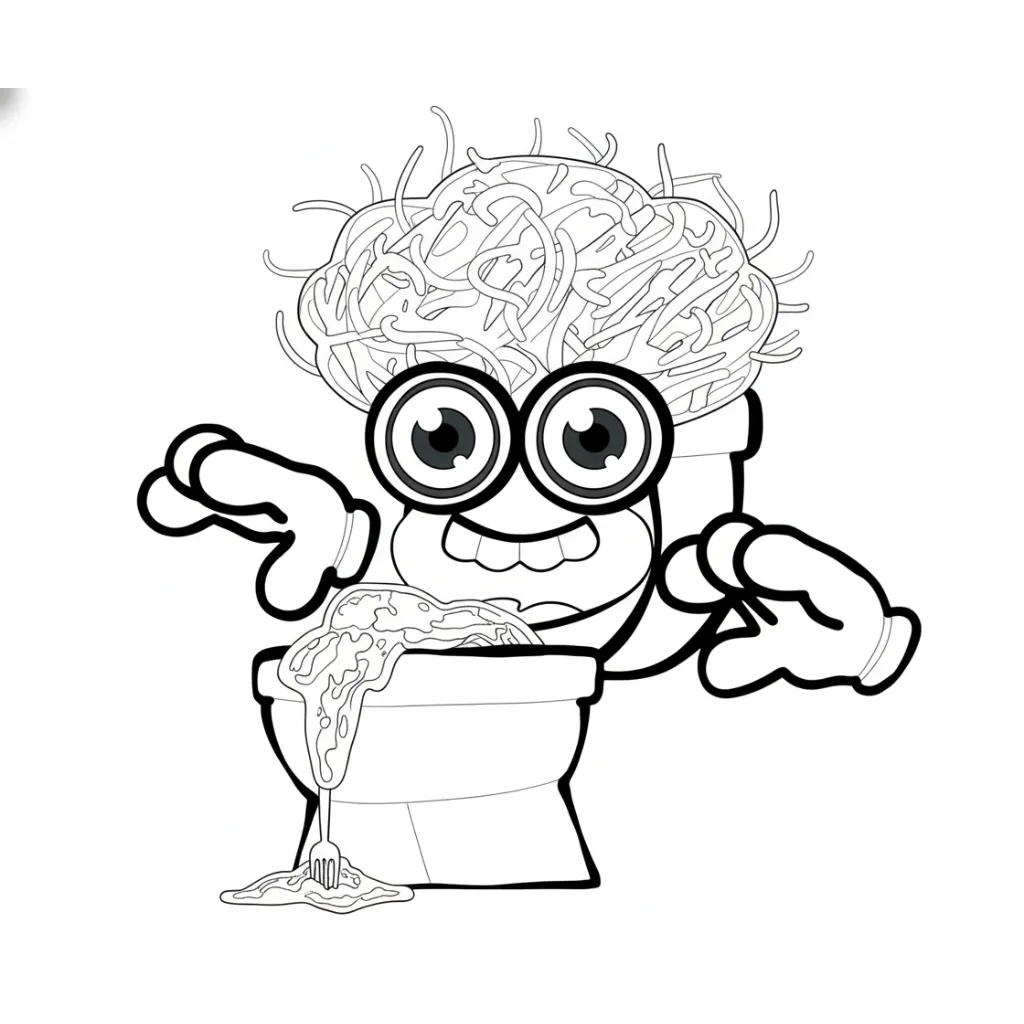 descargar Spaghetti Tualetti 5 para colorear gratis