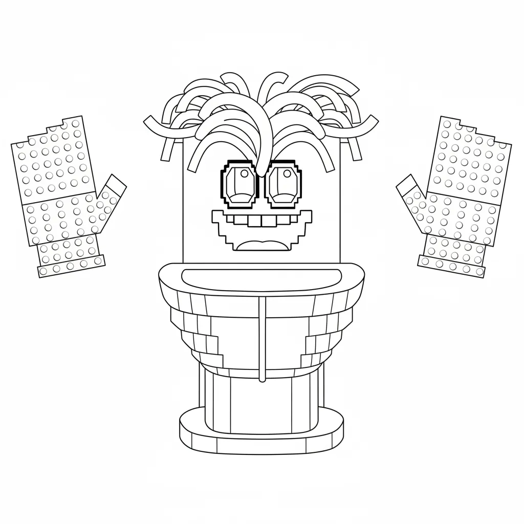 Spaghetti Tualetti 7 para colorear para niño gratis