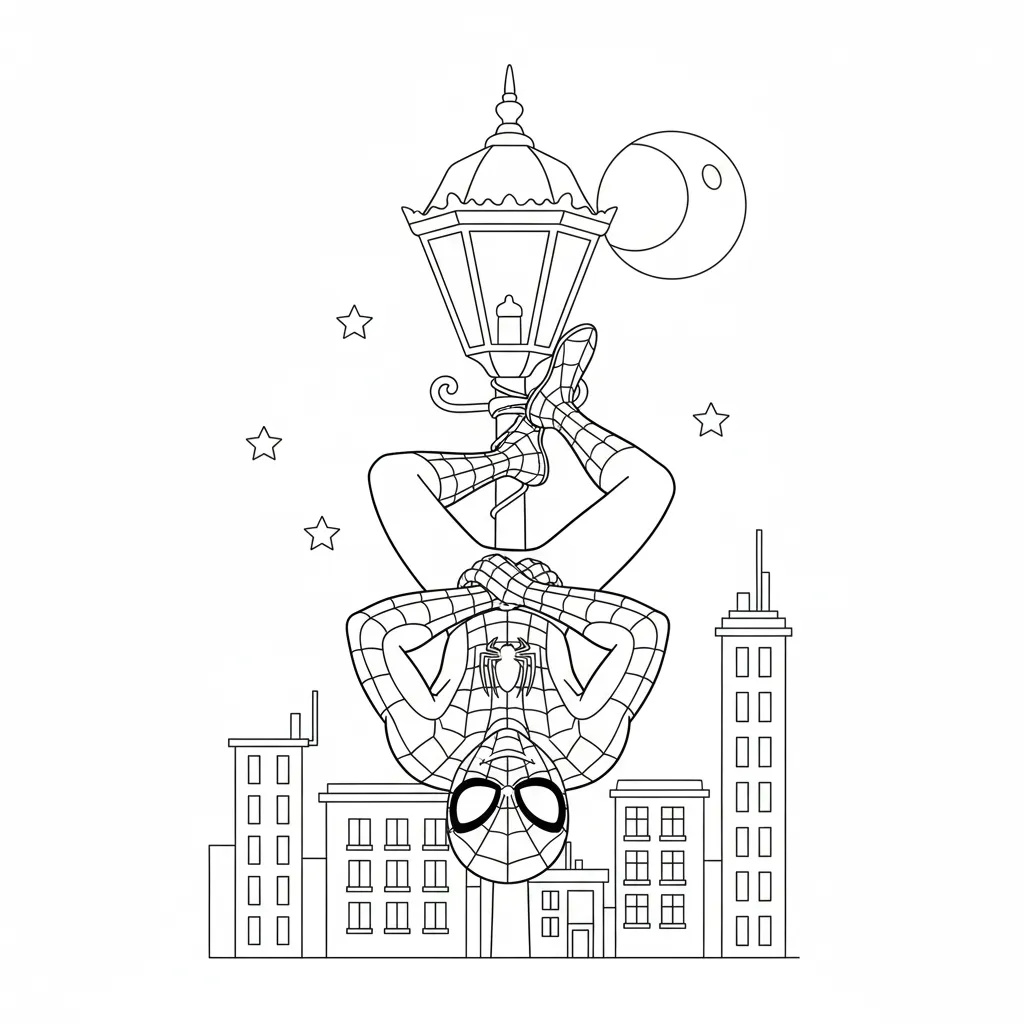 Spiderman 11 para colorear en línea