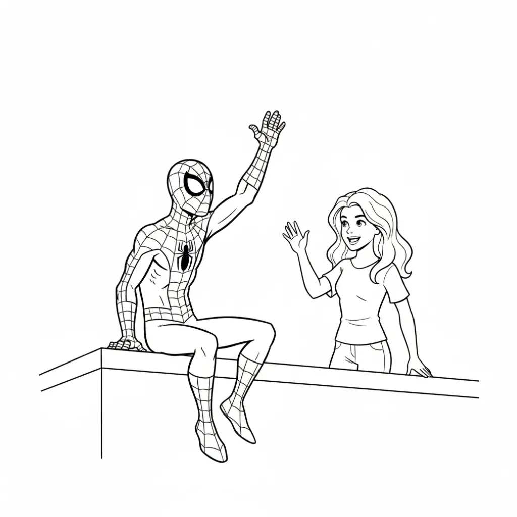 Spiderman 15 para colorear para imprimir pdf gratis
