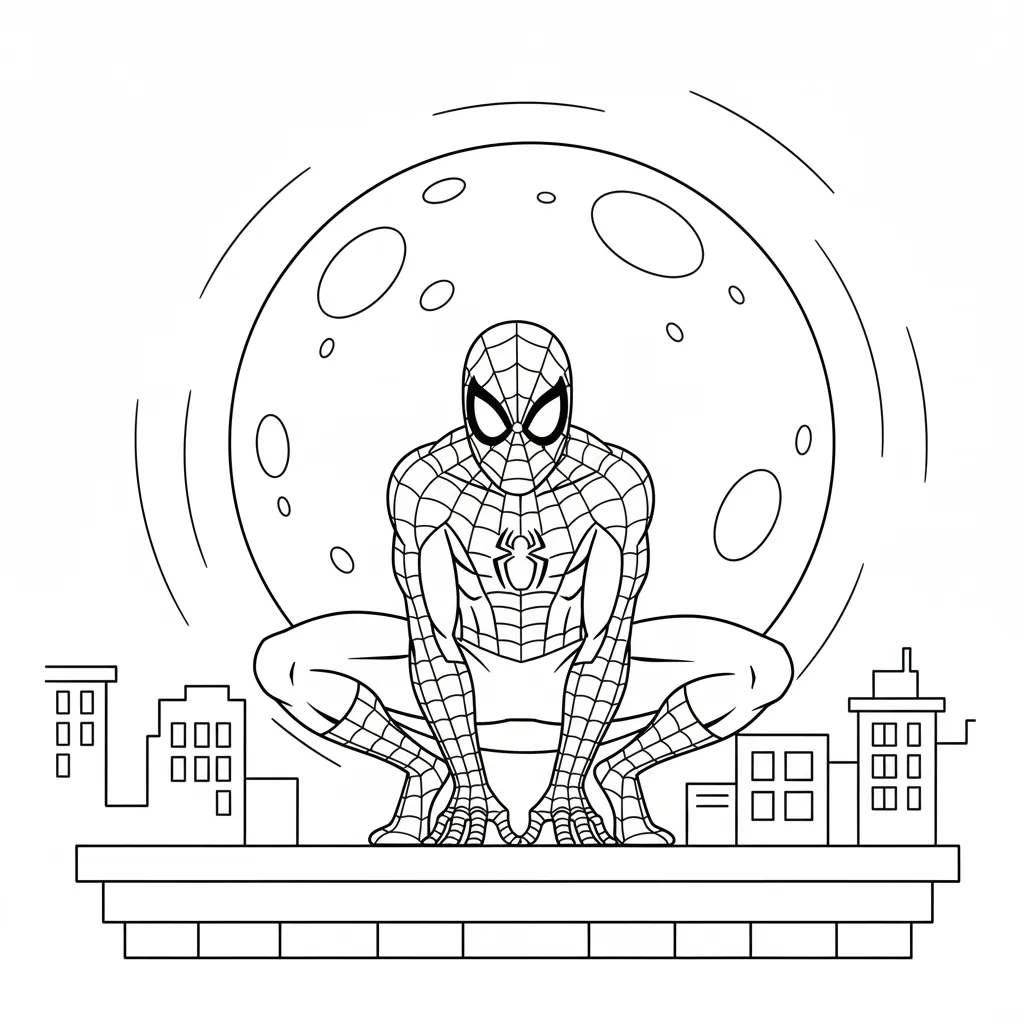Spiderman 17 para colorear gratis para imprimir