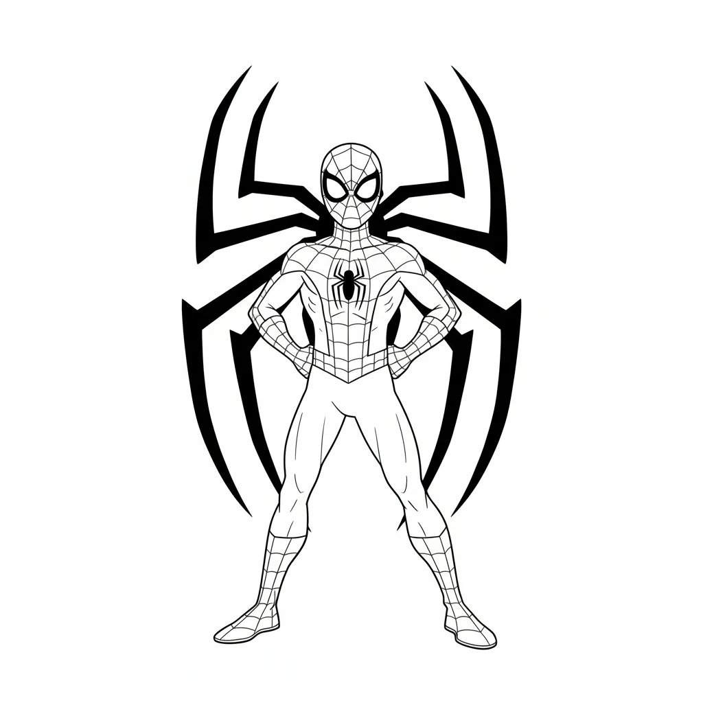 Spiderman 3 para colorear educativo para niño