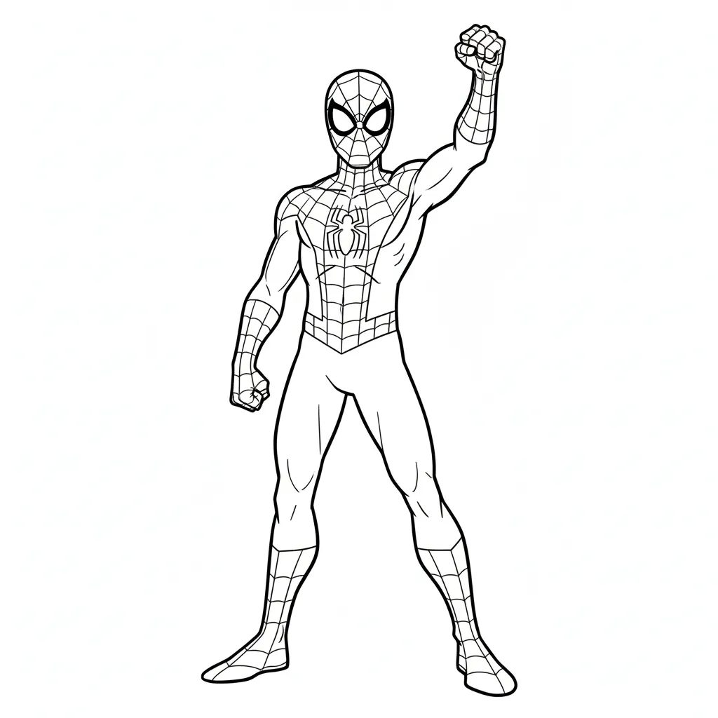 Spiderman 6 para colorear para imprimir