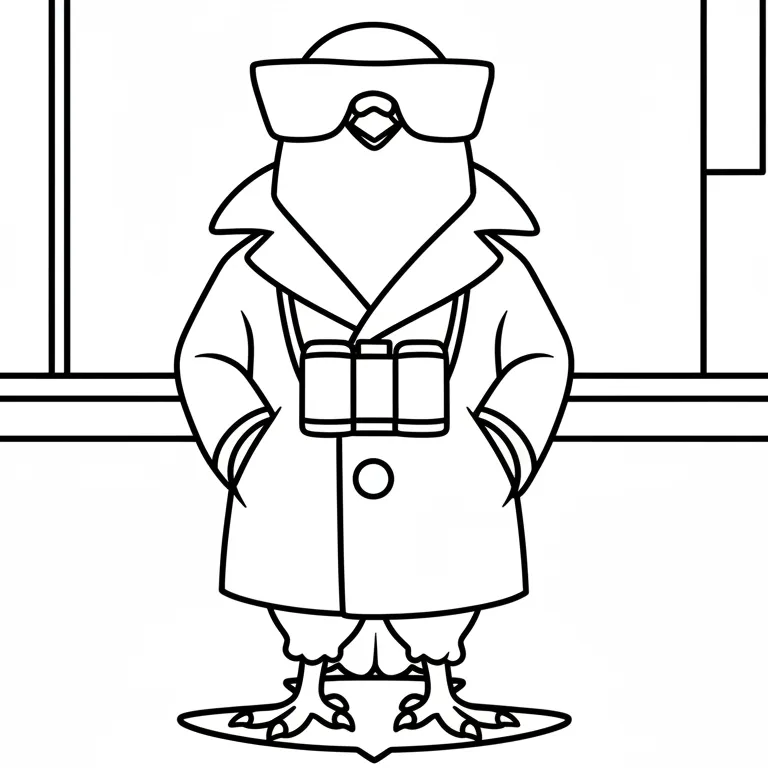 Spijuniro Golubiro para colorear para imprimir 1