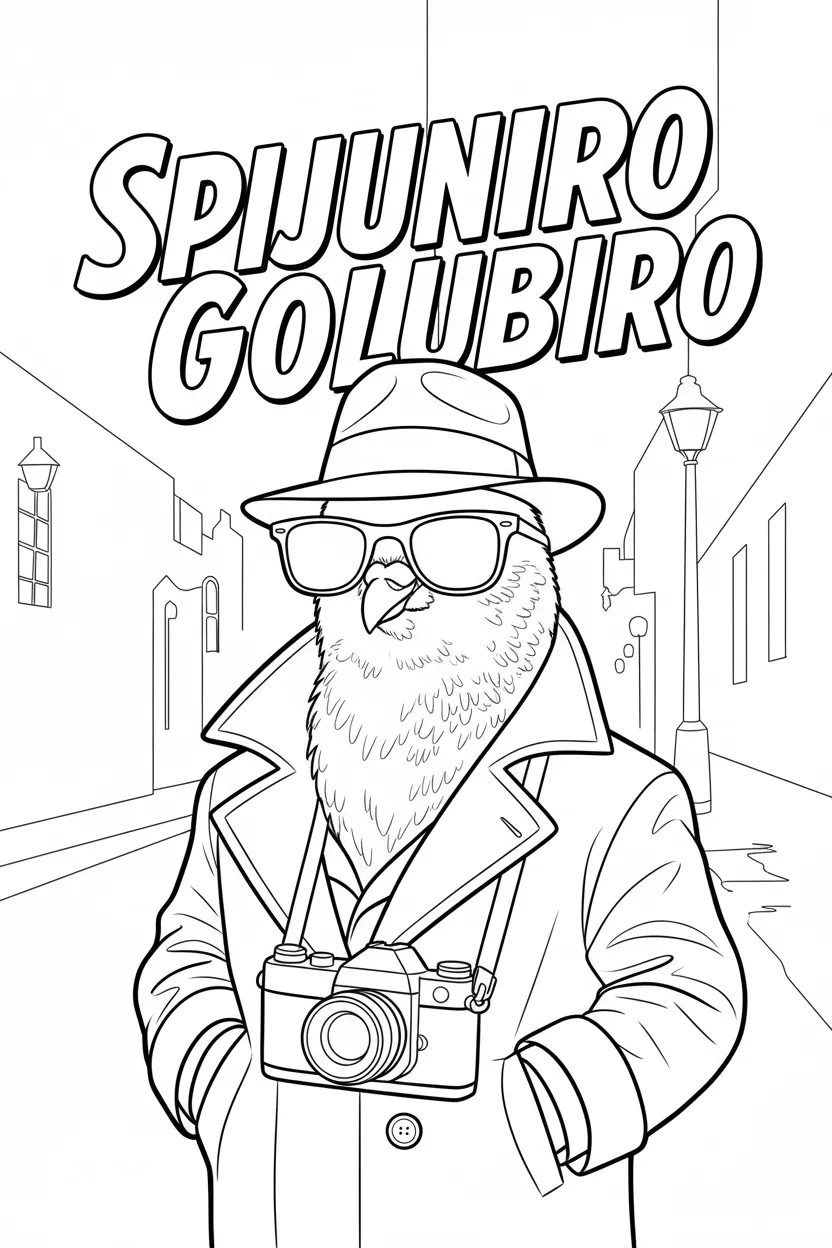 Spijuniro Golubiro para colorear para niños para imprimir