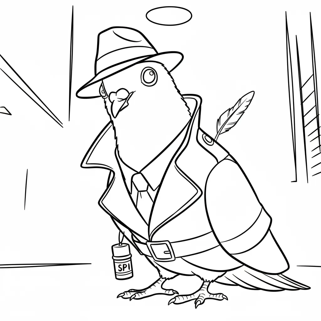 Spijuniro Golubiro para colorear para imprimir