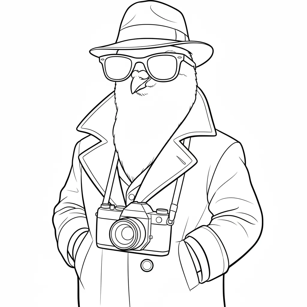 Spijuniro Golubiro para colorear para niños para descargar