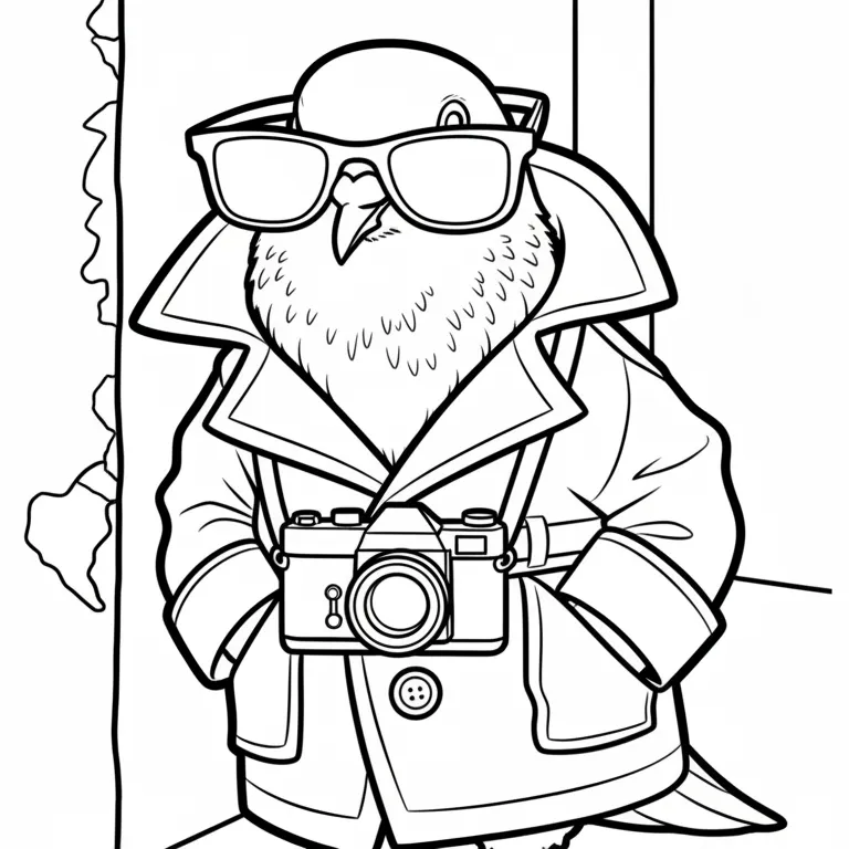 Spijuniro Golubiro para colorear para imprimir para niños