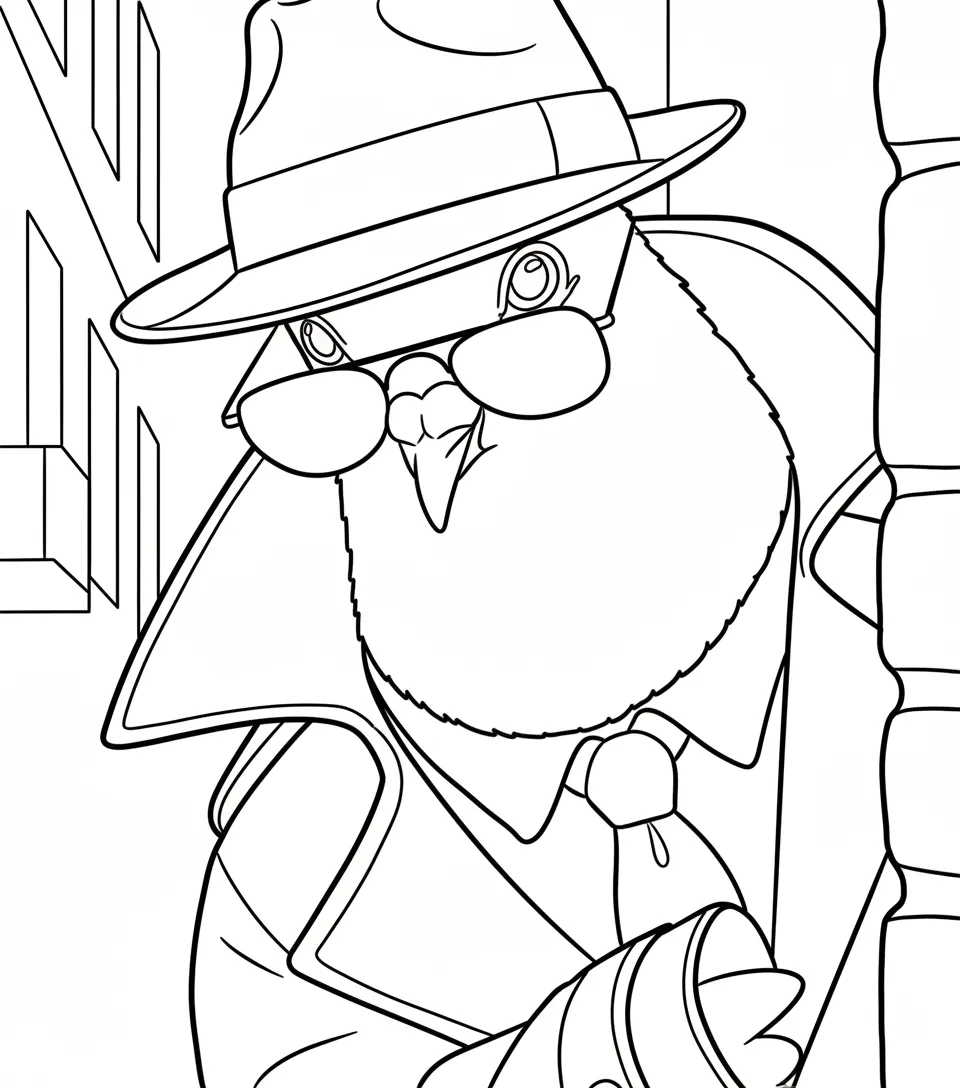 Spijuniro Golubiro para colorear de para niños 1