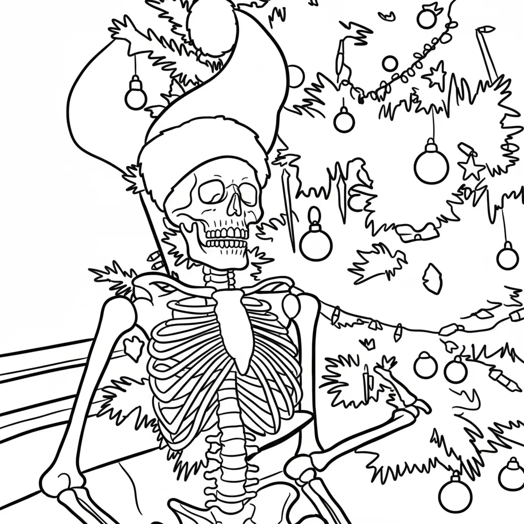 Spooky Christmas 11 para colorear gratis en línea