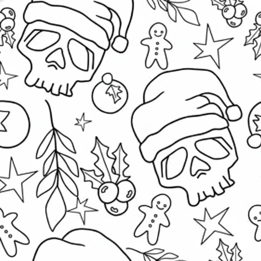 Spooky Christmas 16 para colorear para imprimir para niño de 3 años