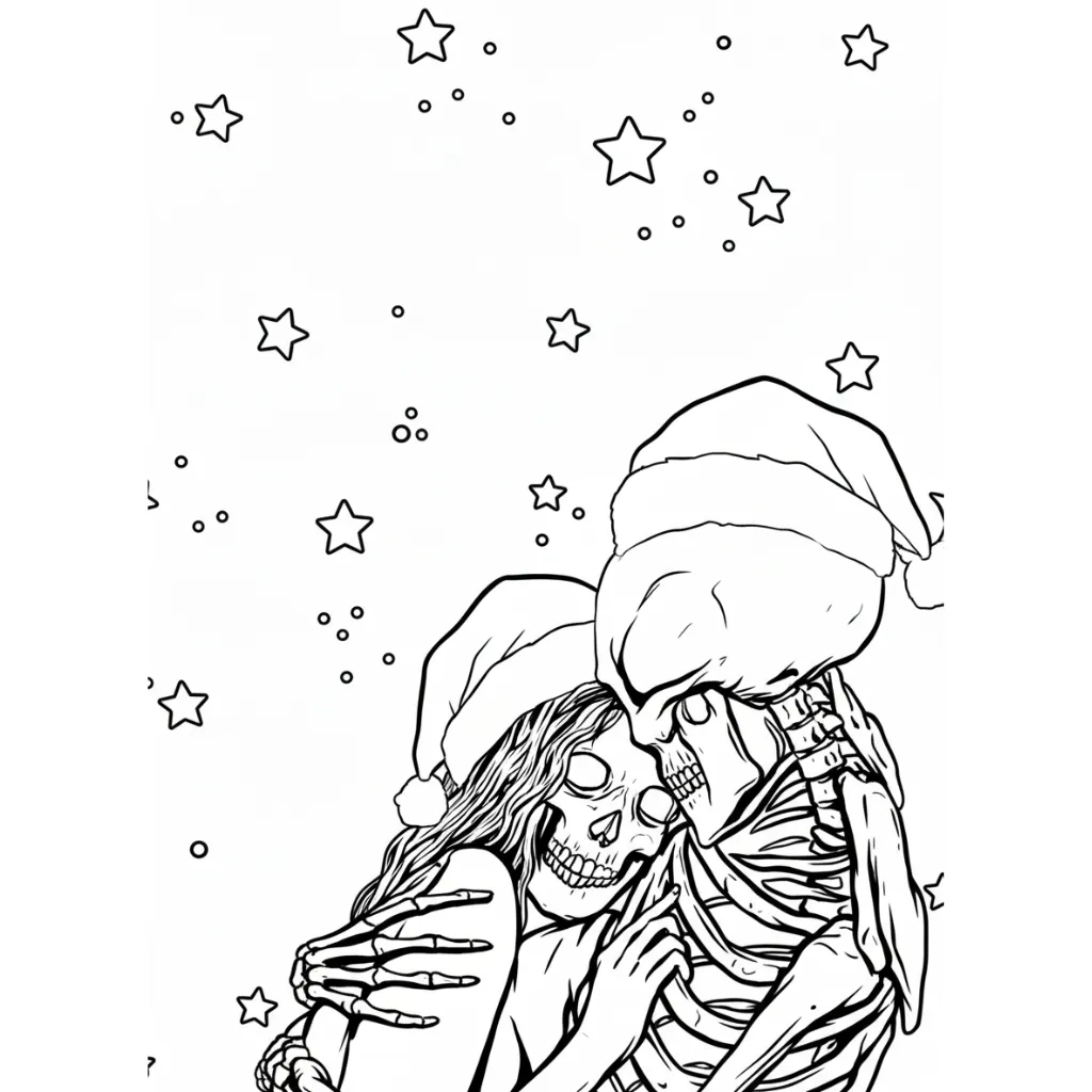 Spooky Christmas 17 para colorear para niños para imprimir