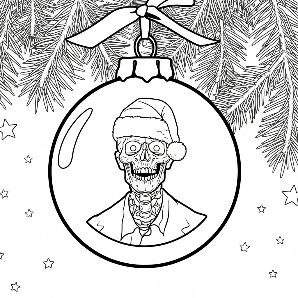 Spooky Christmas 21 para colorear para niño para imprimir