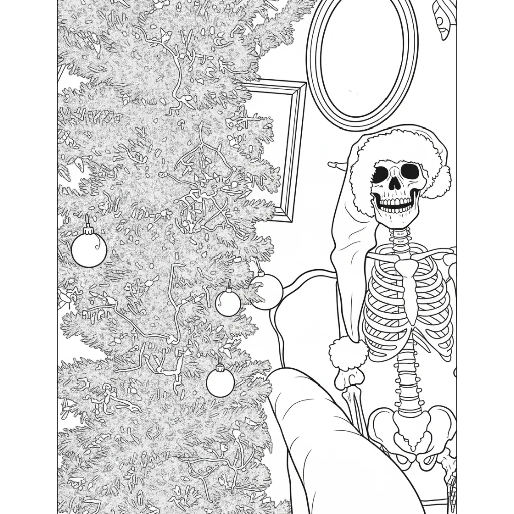 Spooky Christmas 23 para colorear para niño para imprimir gratis