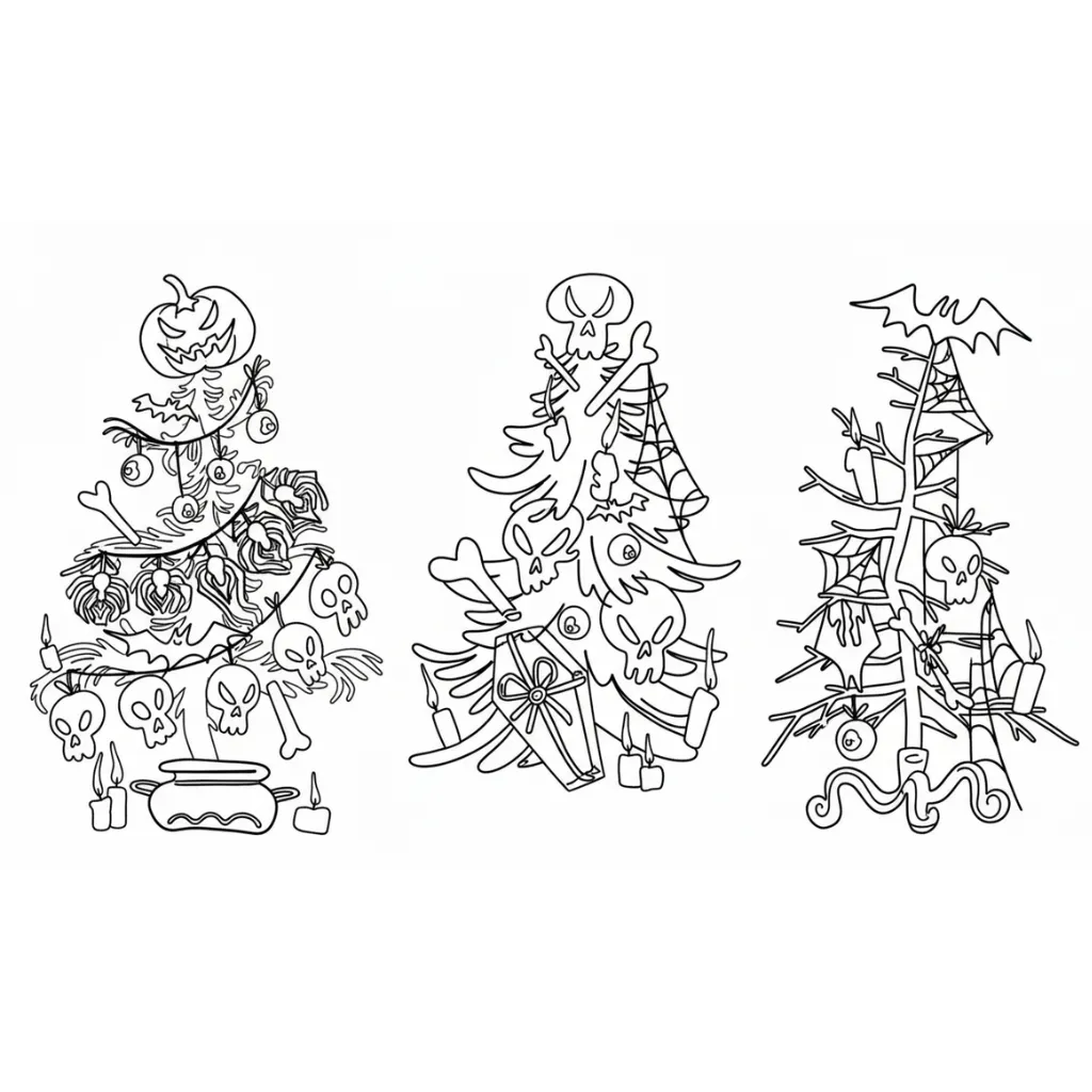 Spooky Christmas 24 para colorear para imprimir para niño de 4 años